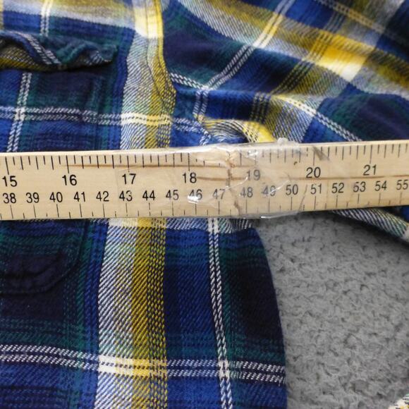 Gap Pendleton Shirt Mens Small Flannel Button Up Plaid Outdoor Blue Long Sleeve - Picture 8 of 10